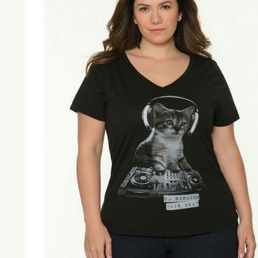 DJ Scratch Lane Bryant shirt, totally adorable